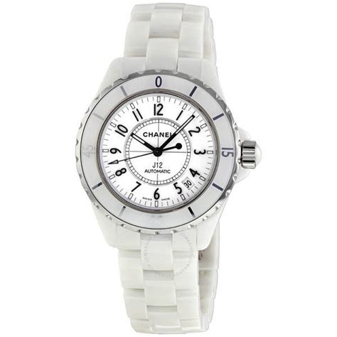 chanel white leather watch|Chanel white watch ceramic.